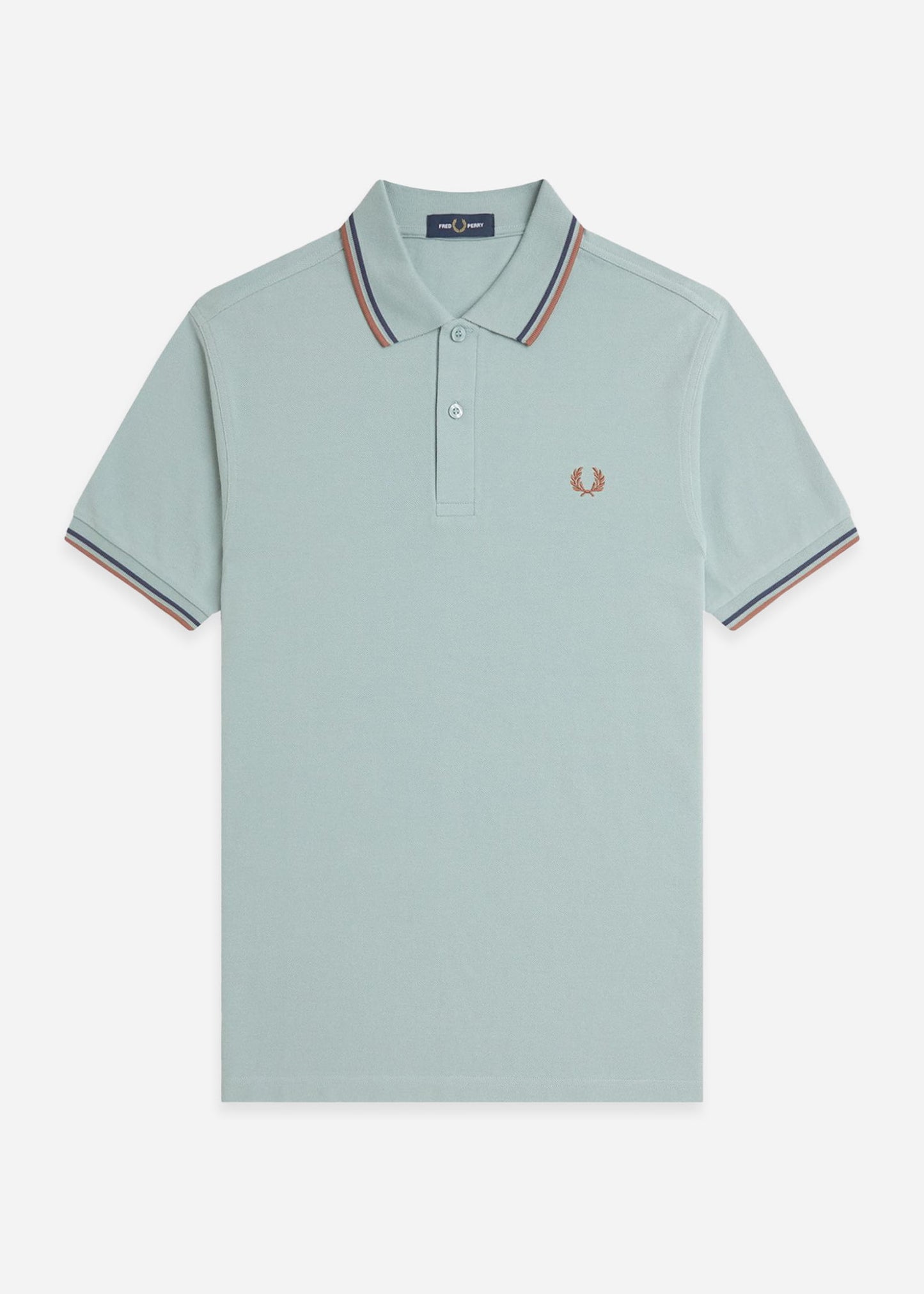 Fred Perry Polo's Twin tipped fred perry polo shirt- Silver Blue Tennis Blue Cinnamon