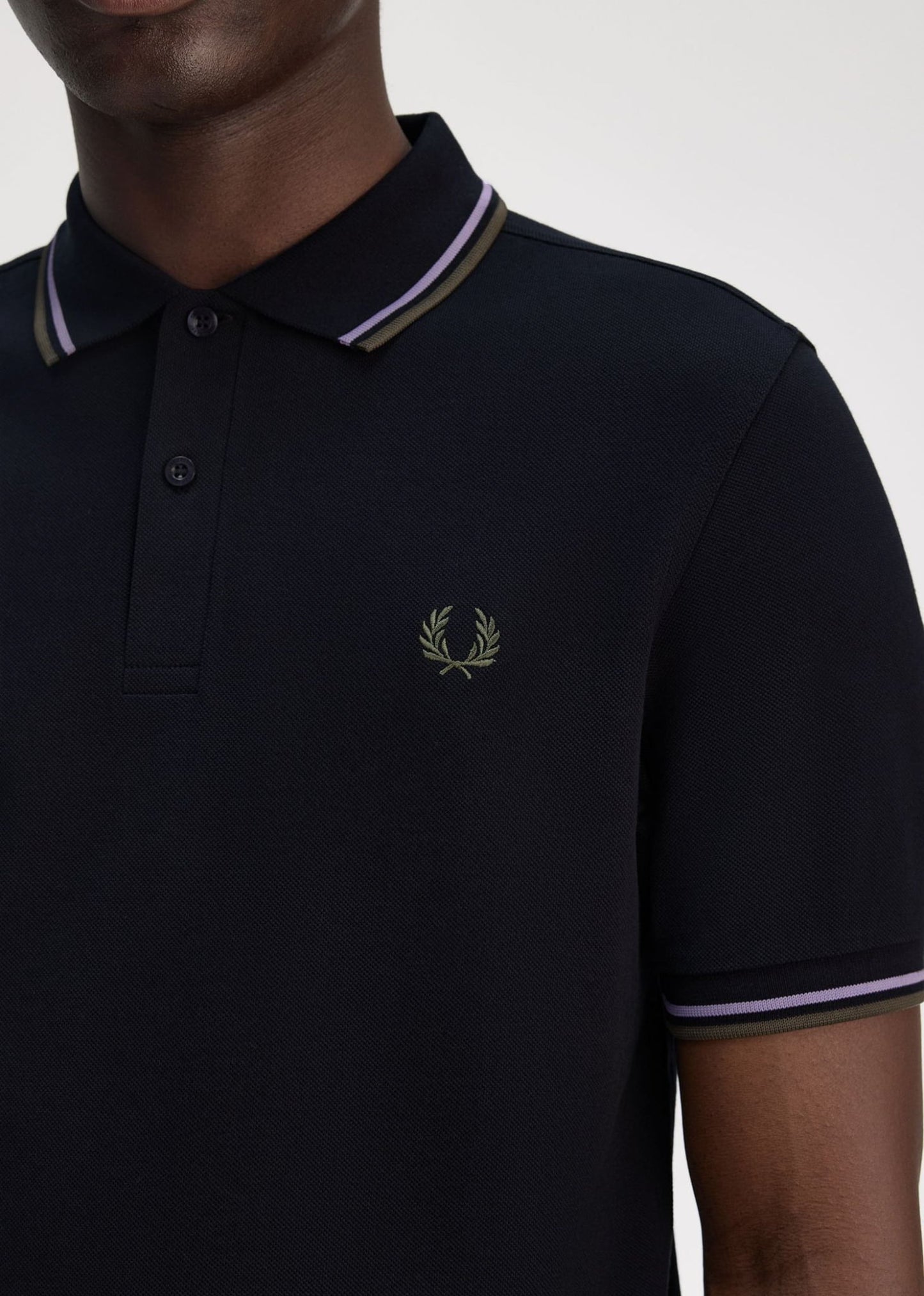 Fred Perry Polo's Twin tipped fred perry polo shirt- Navy Ultra Violet Laurel Wreath Green