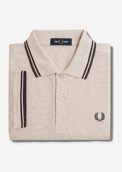 Fred Perry Polo's Twin tipped fred perry polo shirt- porridge marl brick anchor grey