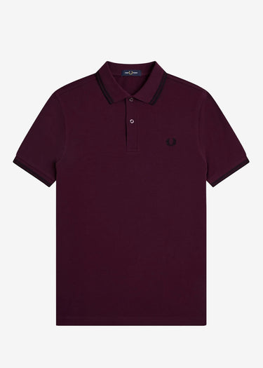 Fred Perry Polo's Twin tipped polo - plum black