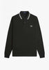 Fred Perry Longsleeve Polo's  LS twin tipped shirt - night green snow white 