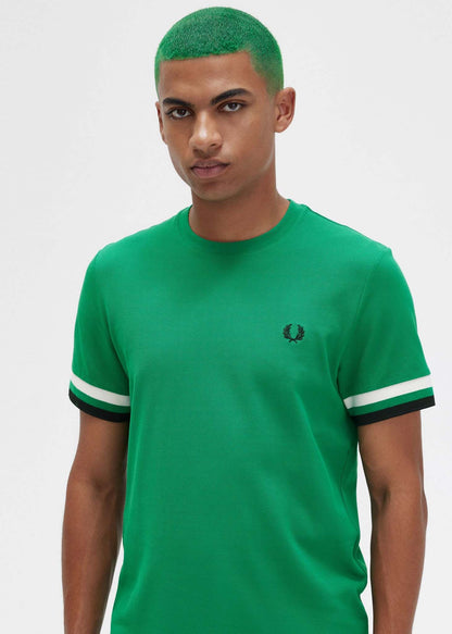 Fred Perry T-shirts  Bold tipped pique t-shirt - fp green 