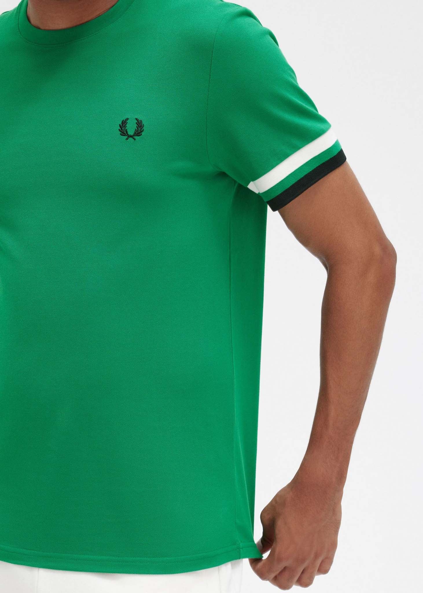 Fred Perry T-shirts  Bold tipped pique t-shirt - fp green 