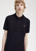 Fred Perry Polo's  Plain fred perry shirt - navy dark caramel 