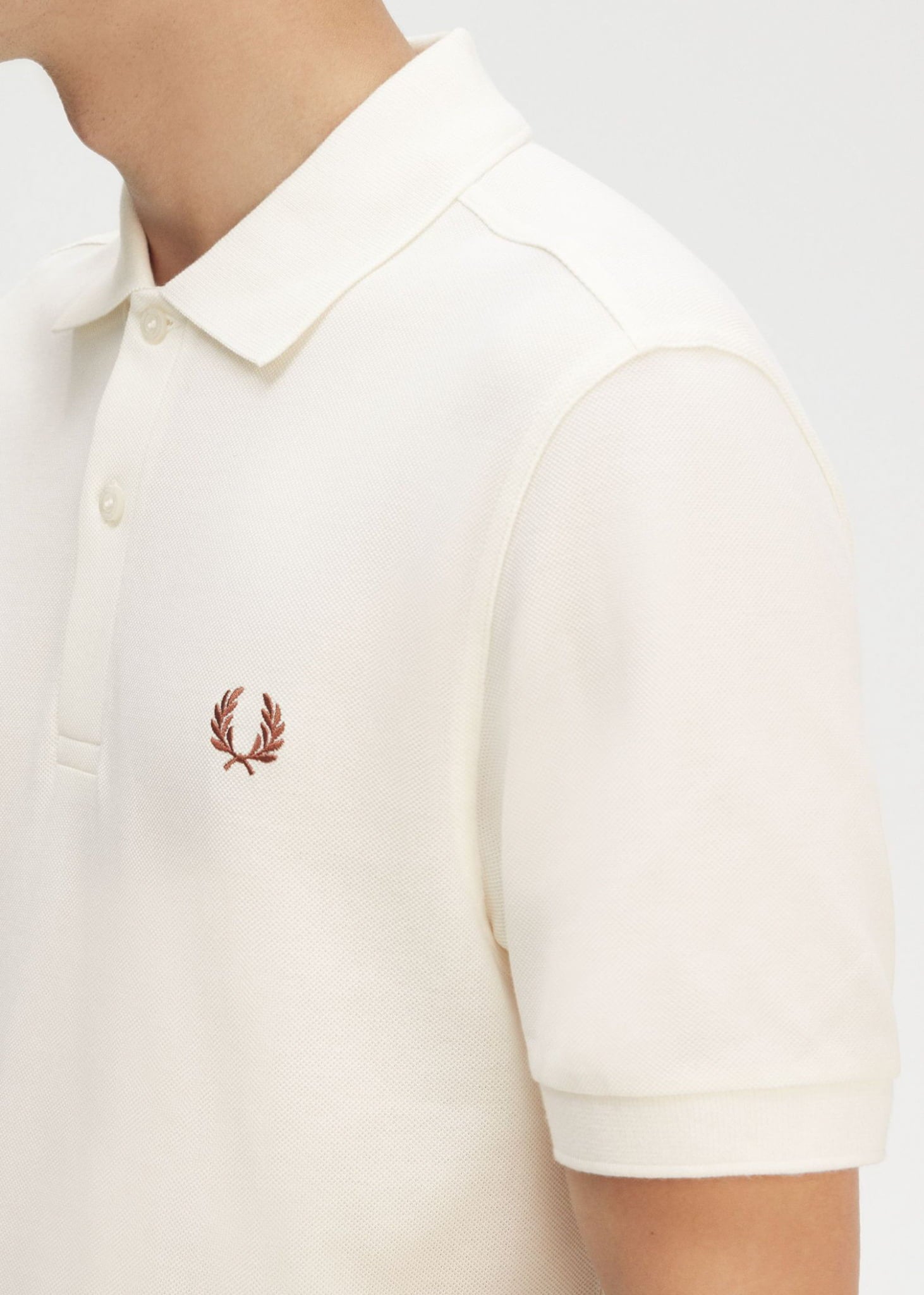 Fred Perry Polo's The fred perry polo shirt- lghecru cinnamon