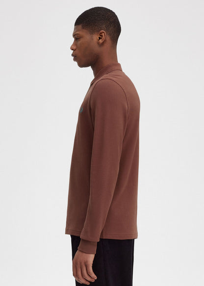 Fred Perry Longsleeve Polo's  LS plain fred perry shirt - whisky brown 