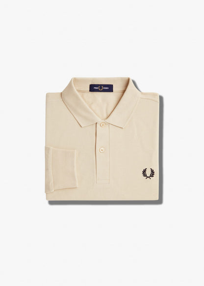 Fred Perry Longsleeve Polo's  Ls plain fred perry shirt - oatmeal black 