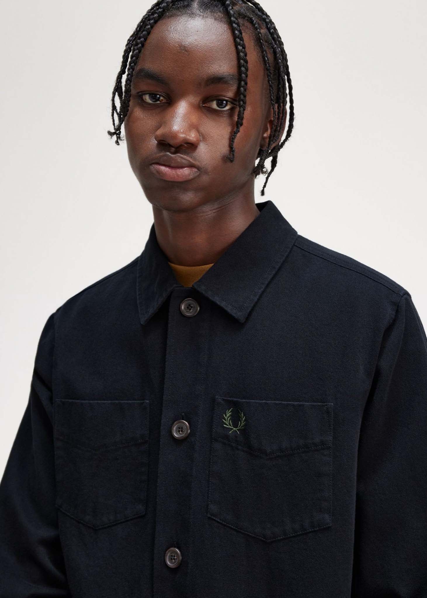 Fred Perry Overshirts  Twill overshirt - black 