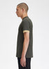 Fred Perry T-shirts  Striped cuff t-shirt - field green 