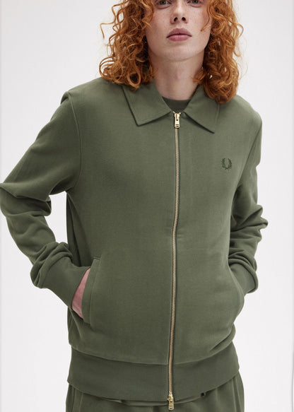 Fred Perry Vesten  Zip through sweatshirt - laurel wreath green 