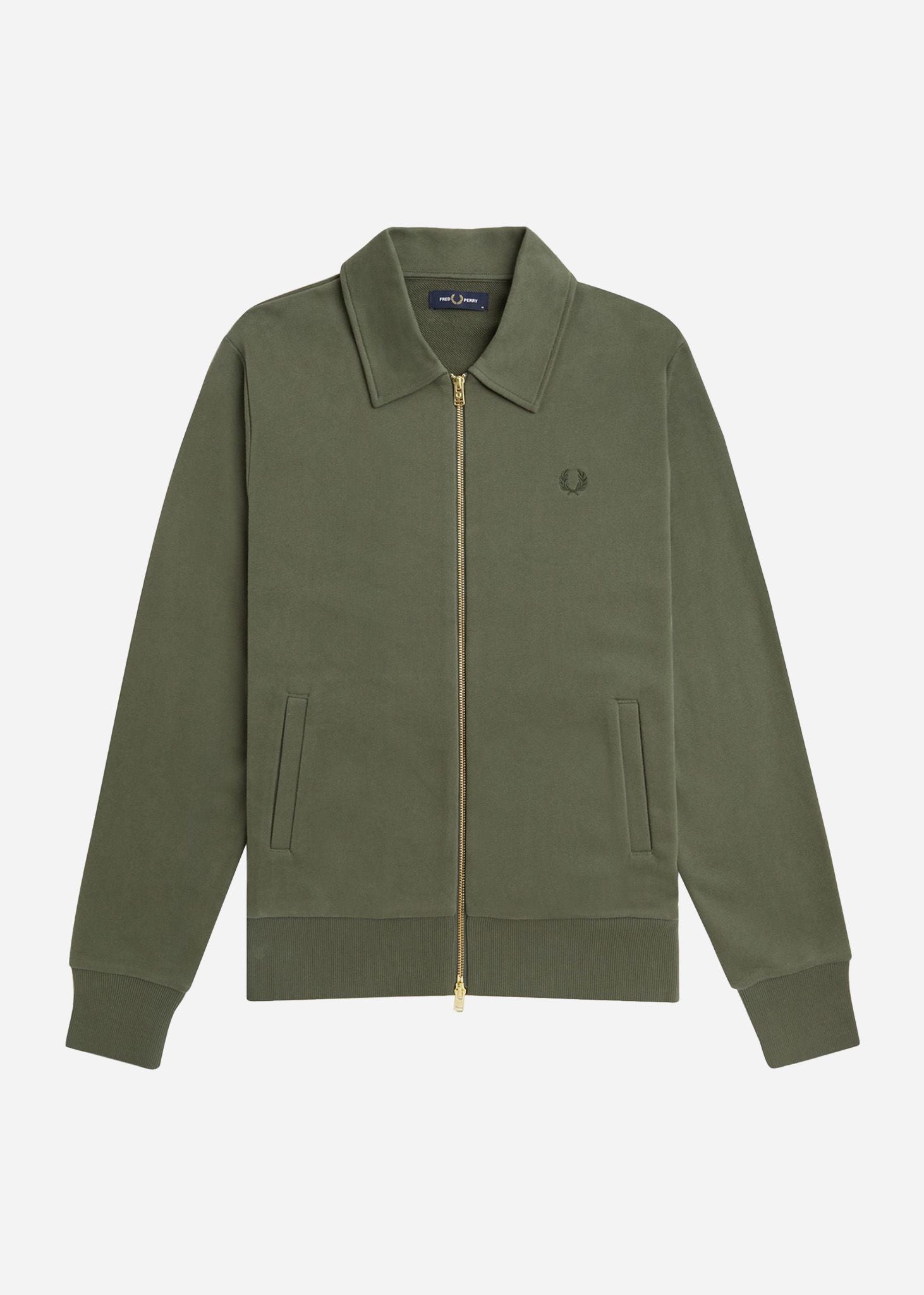 Fred Perry Vesten  Zip through sweatshirt - laurel wreath green 