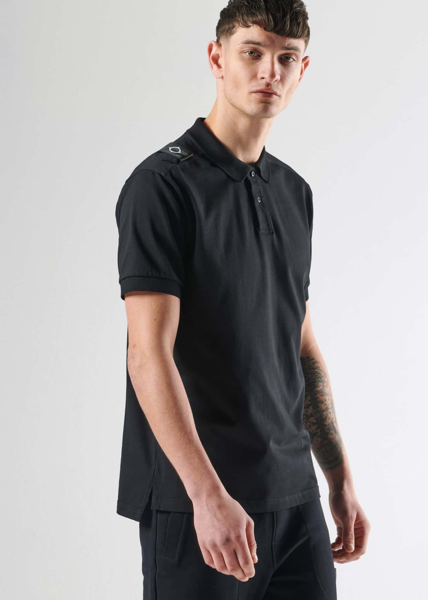 MA.Strum Polo's Ss jersey polo - black