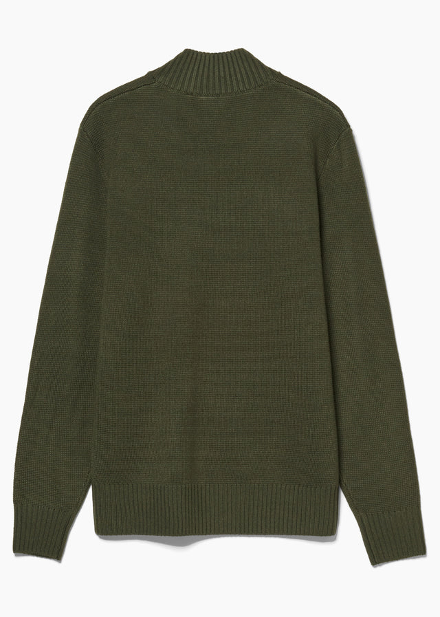 MA.Strum Truien Sarl quarter zip sweater - bronze green