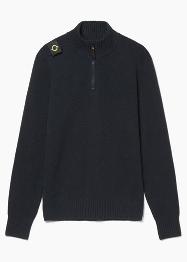 MA.Strum Sweaters Sarl quarter zip sweater - dark navy