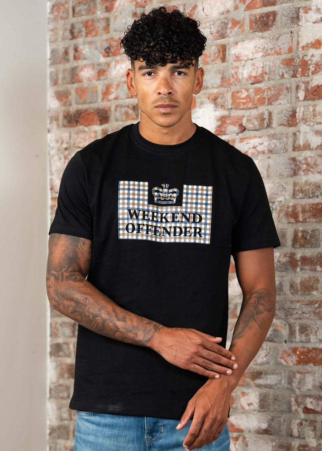 Weekend Offender T-shirts Shevchenko - black mid house check