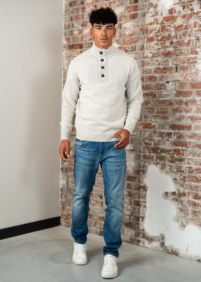 Barbour Sweaters Essential patch half zip knitted jumper - pearl