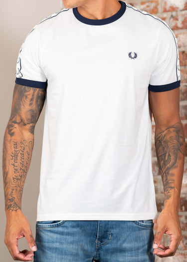 Taped ringer t-shirt - snow white
