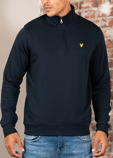 Lyle & Scott Truien Loopback quarter zip sweat - dark navy
