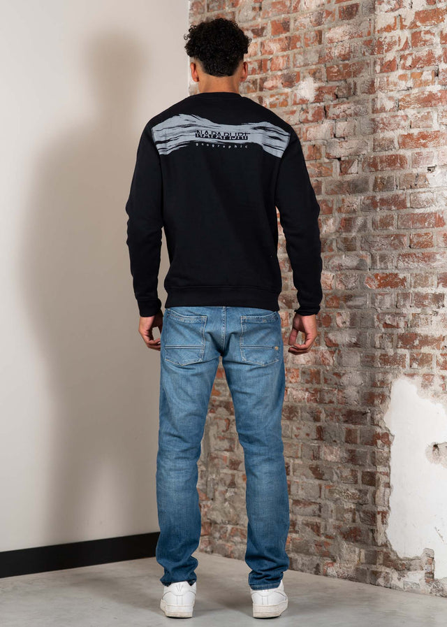 Napapijri Sweaters Back graphic crewneck - black beauty