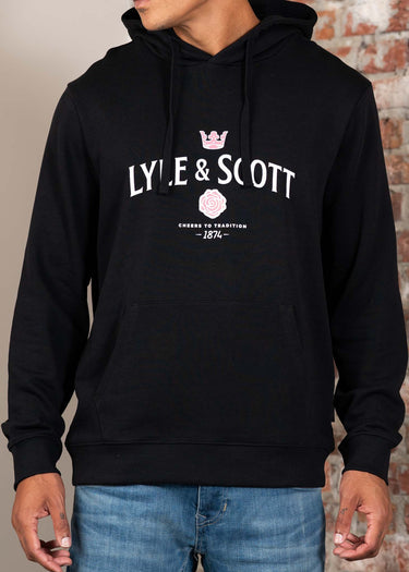 Lyle & Scott Hoodies Cheers to traditional graphic hoodie - jet black