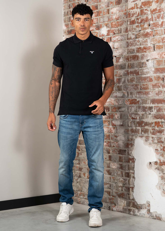 Barbour Polos Barbour tartan pique polo - black