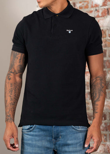 Barbour Polo's Barbour tartan pique polo - black