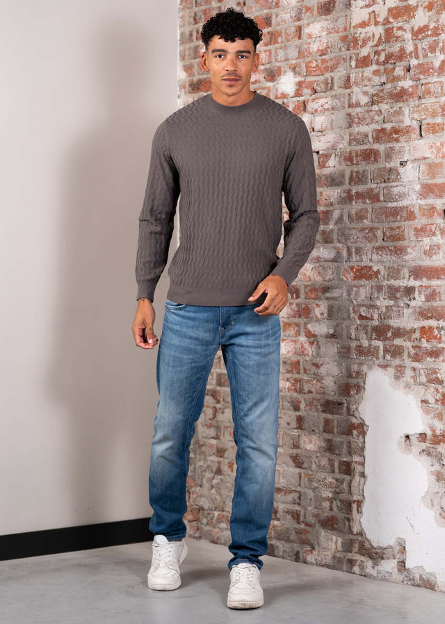 Armani Exchange Truien Textured sweater- dark gull
