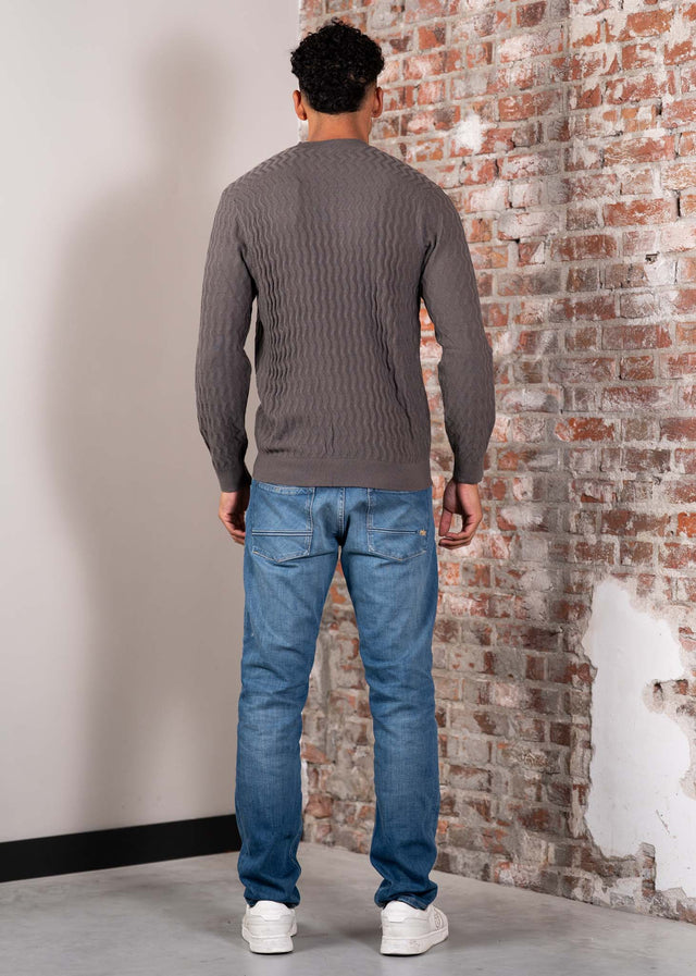Armani Exchange Truien Textured sweater- dark gull