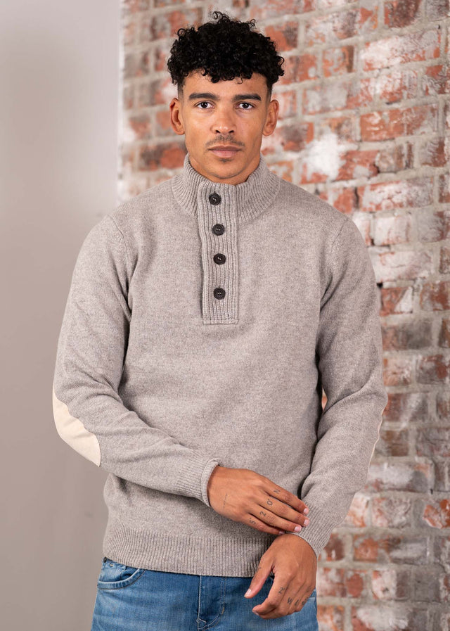 Barbour Truien Patch half zip - stone