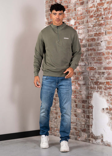Napapijri Truien Small box quarter zip sweat - tea leaf