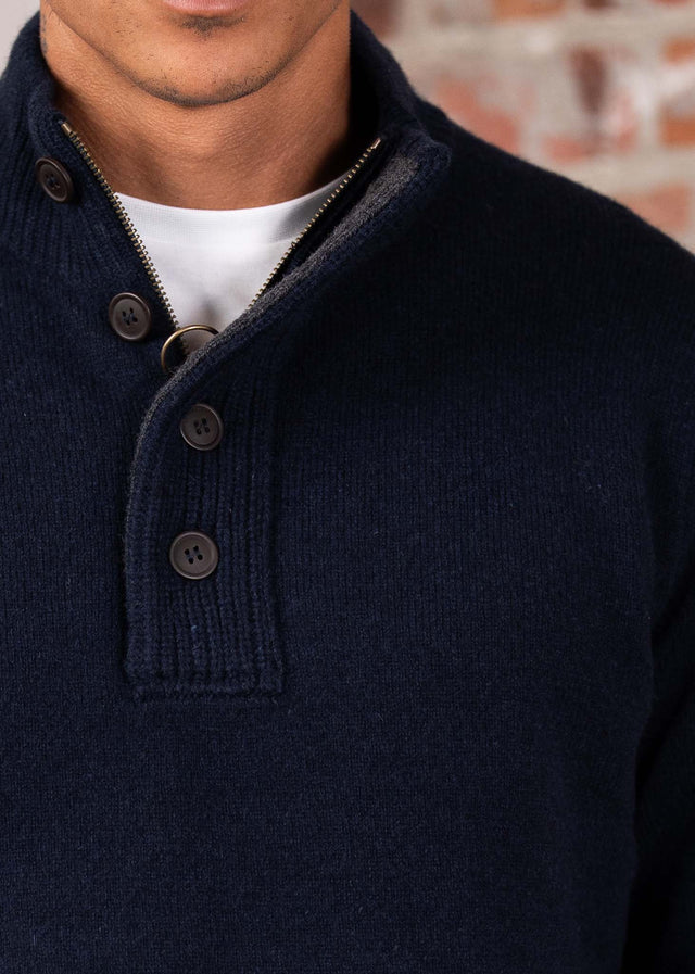 Barbour Truien Patch half zip - navy
