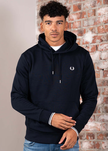 Fred Perry Hoodies Tipped hooded sweatshirt - navy