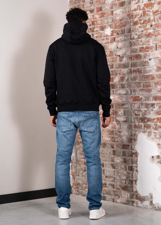 Aquascutum Hoodies Small logo hoodie fleece - black