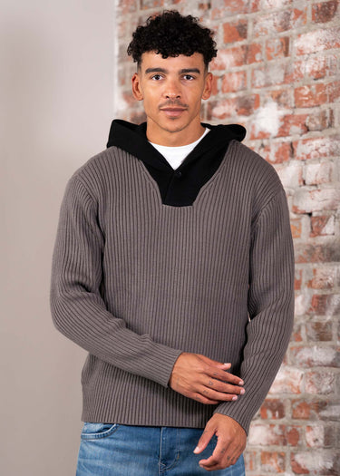 Armani Exchange Hoodies Pullover - dark gull dray black