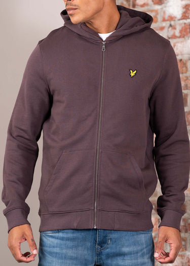 Lyle & Scott Vesten Zip through hoodie - espresso