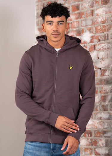 Lyle & Scott Vesten Zip through hoodie - espresso