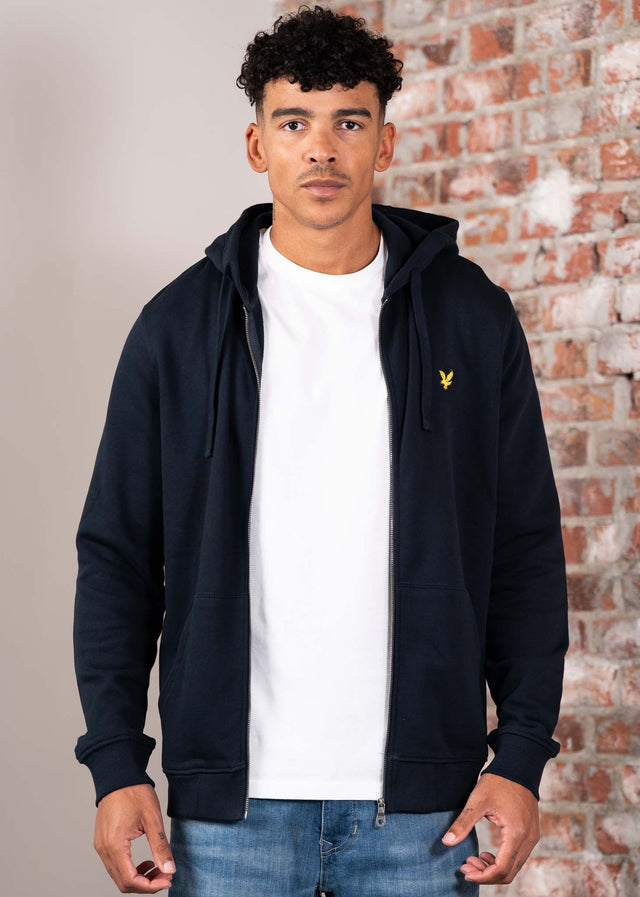 Lyle & Scott Cardigans Zip through hoodie - dark navy