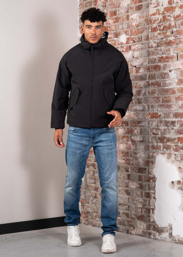 Aquascutum Jassen Soft shell mid parka - black