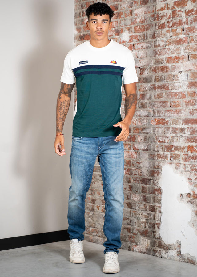Ellesse T-shirts Venire tee - off white dark green