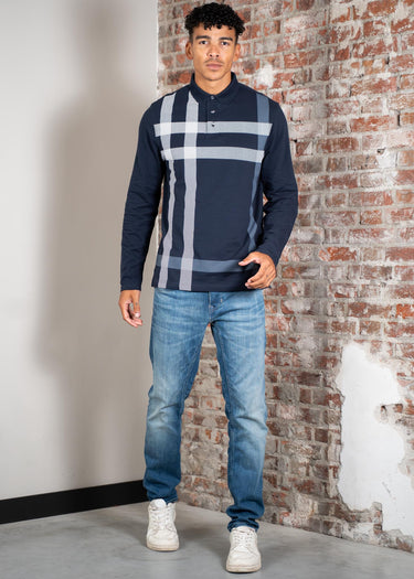 Barbour Longsleeve Polo's Blaine tailored ls polo shirt - navy