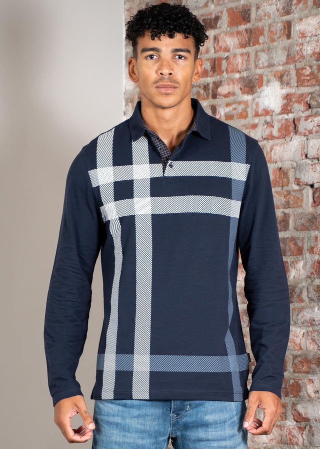 Barbour Longsleeve Polo's Blaine tailored ls polo shirt - navy