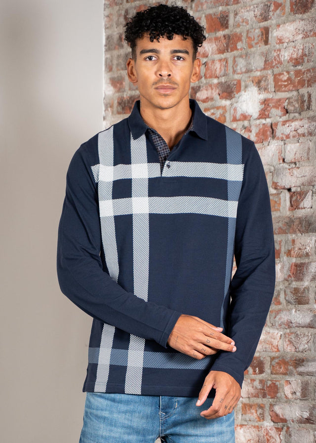 Barbour Longsleeve Polo's Blaine tailored ls polo shirt - navy