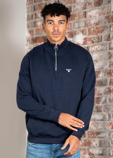 Barbour Truien Beckhill half zip sweatshirt - navy