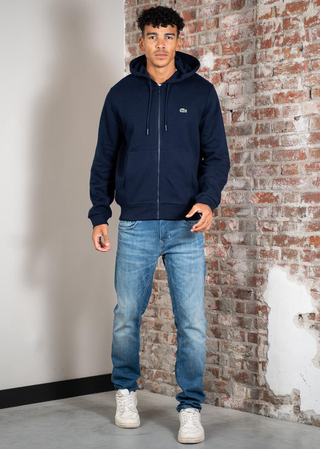 Lacoste Vesten Zip through hoodie - navy blue