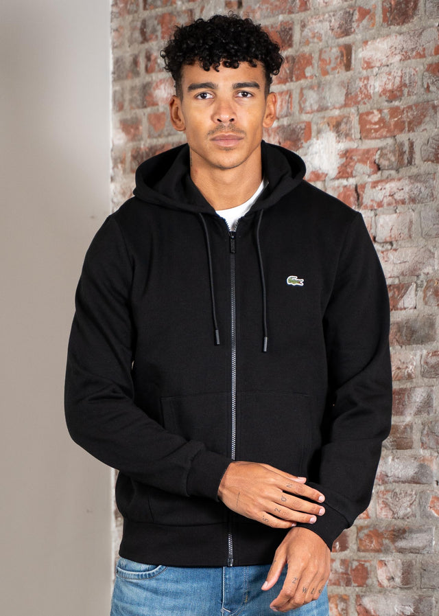 Lacoste Vesten Sweater zip - black