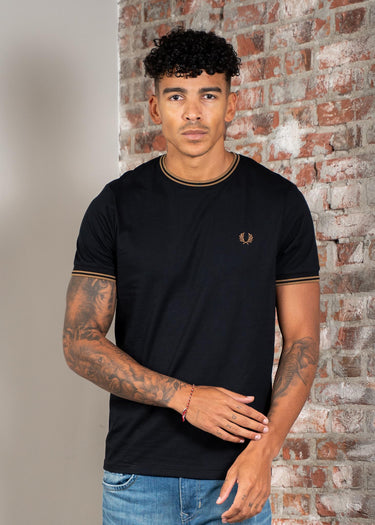 Fred Perry T-shirts Twin tipped t-shirt - black shaded stone