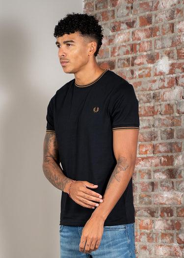 Fred Perry T-shirts Twin tipped t-shirt - black shaded stone