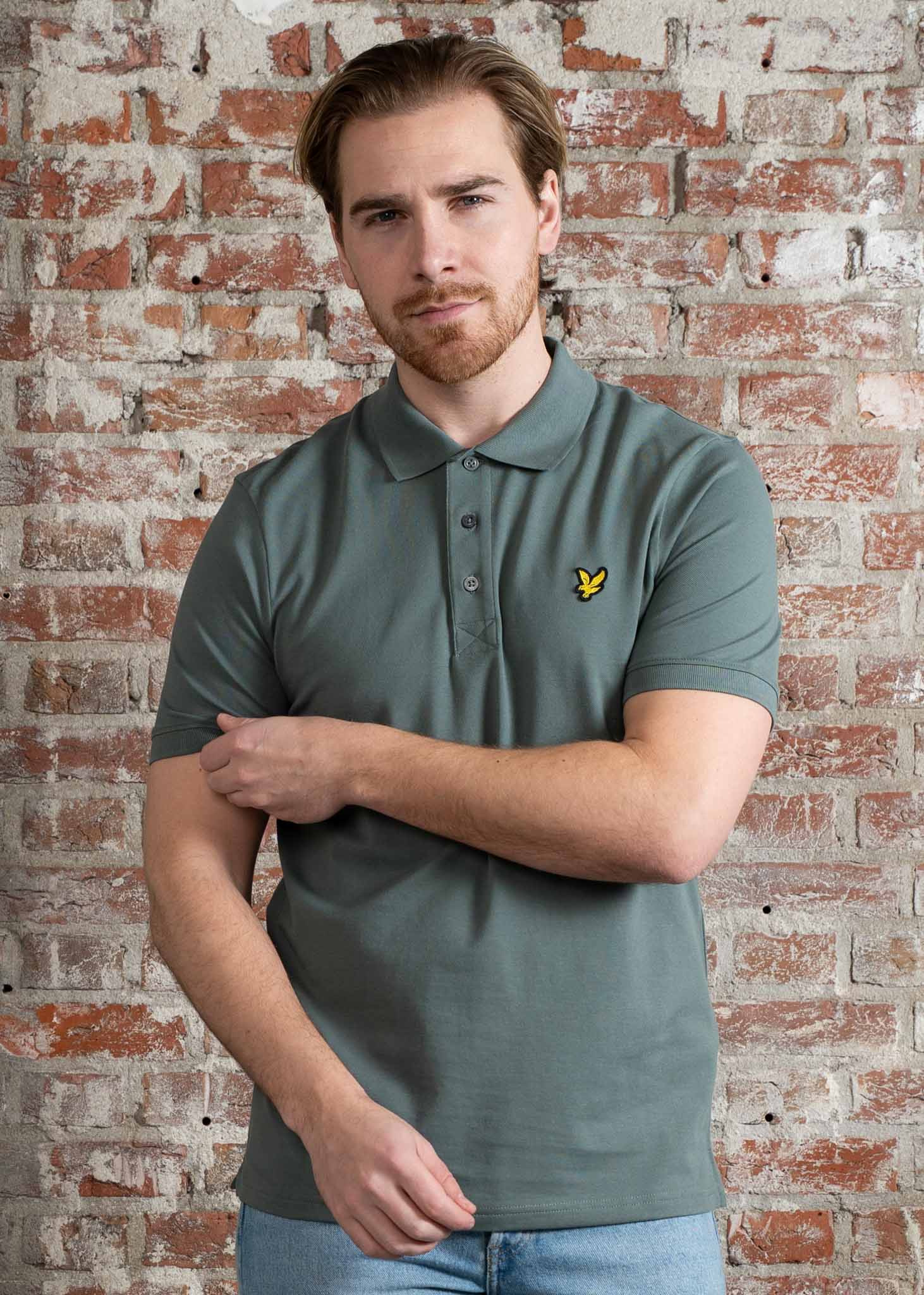 Lyle & Scott Polo's Plain polo shirt - green mercurial