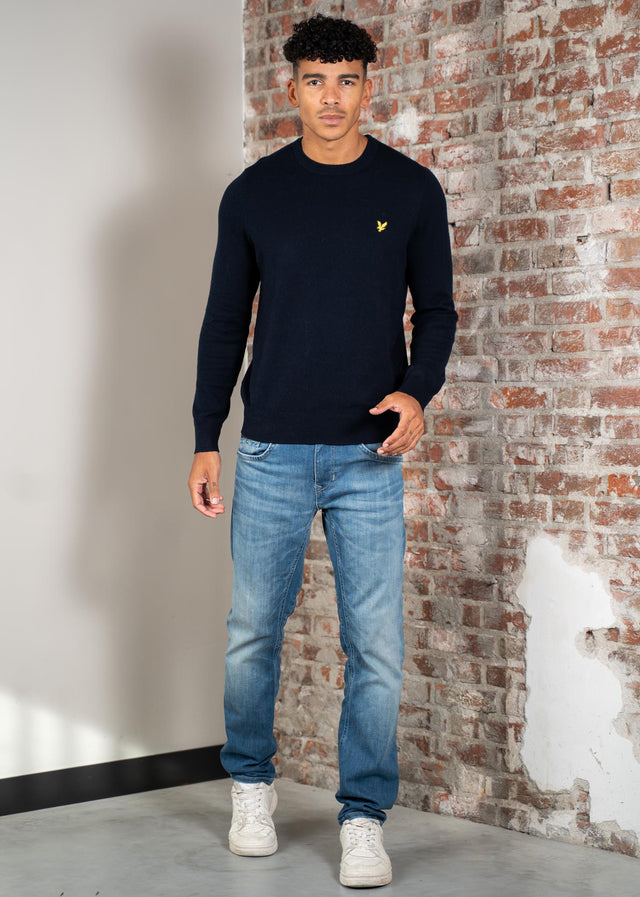 Lyle & Scott Truien Cotton merino crew neck jumper - dark navy