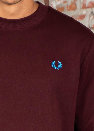Fred Perry Truien Crew neck sweatshirt - oxblood ecru court blue